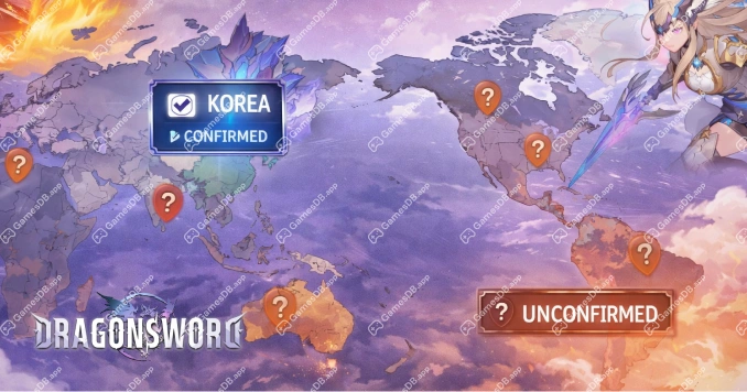 Map-style snapshot showing Korea confirmed and global regions unconfirmed