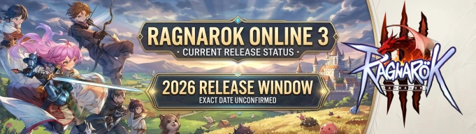 Ragnarok Online 3 release date status card with 2026 window and exact date unconfirmed